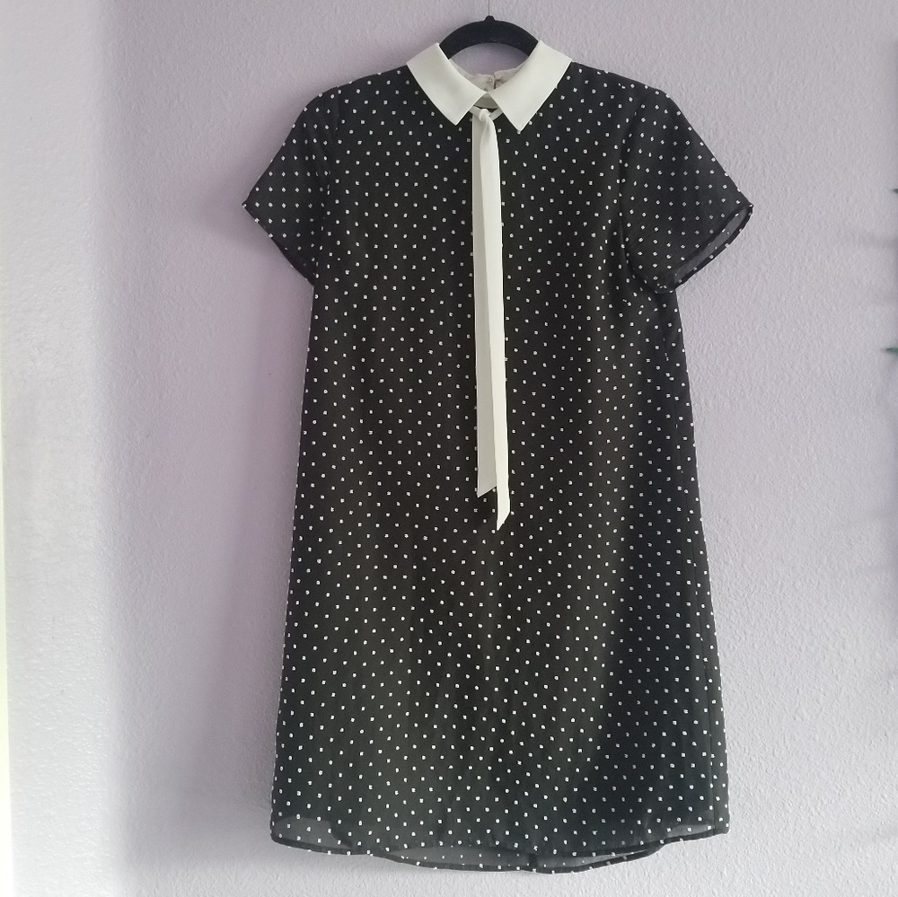 Polka dot baby doll dress